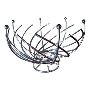 Metal Wire Fruit Bowl - Silver Decorative Fruit Basket